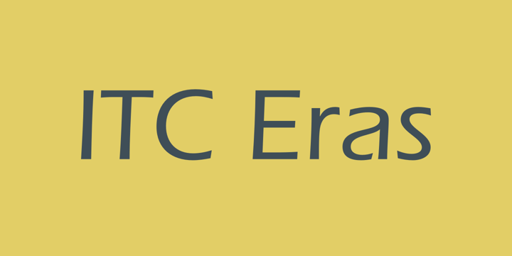 Przykładowa czcionka ITC Eras #1