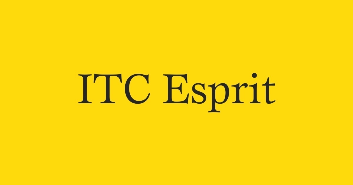Przykładowa czcionka ITC Esprit #1