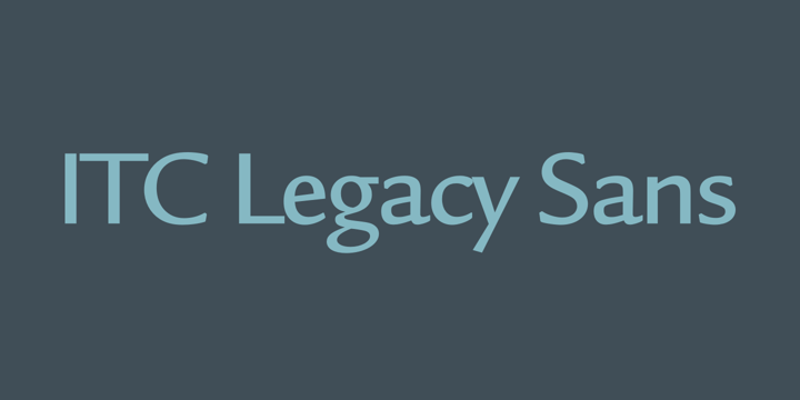 Przykładowa czcionka ITC Legacy Sans #1