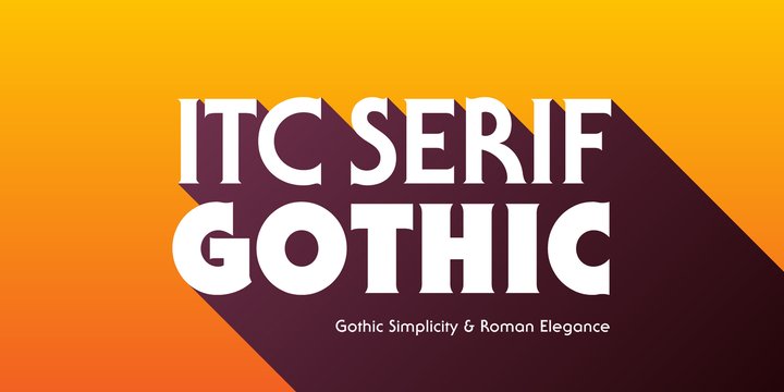 Przykładowa czcionka ITC Serif Gothic #1