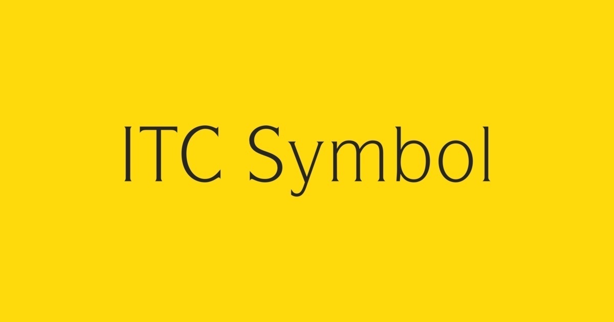 Przykładowa czcionka ITC Symbol #1