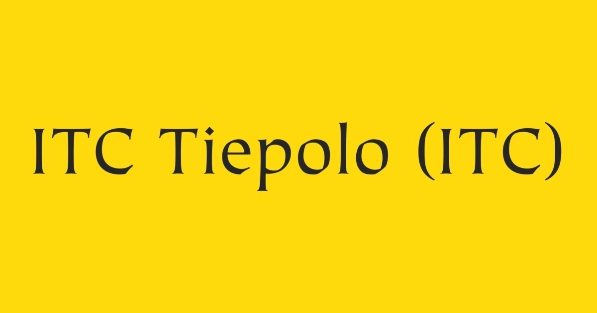 Przykładowa czcionka ITC Tiepolo #1