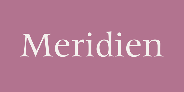 Przykładowa czcionka Meridien #1