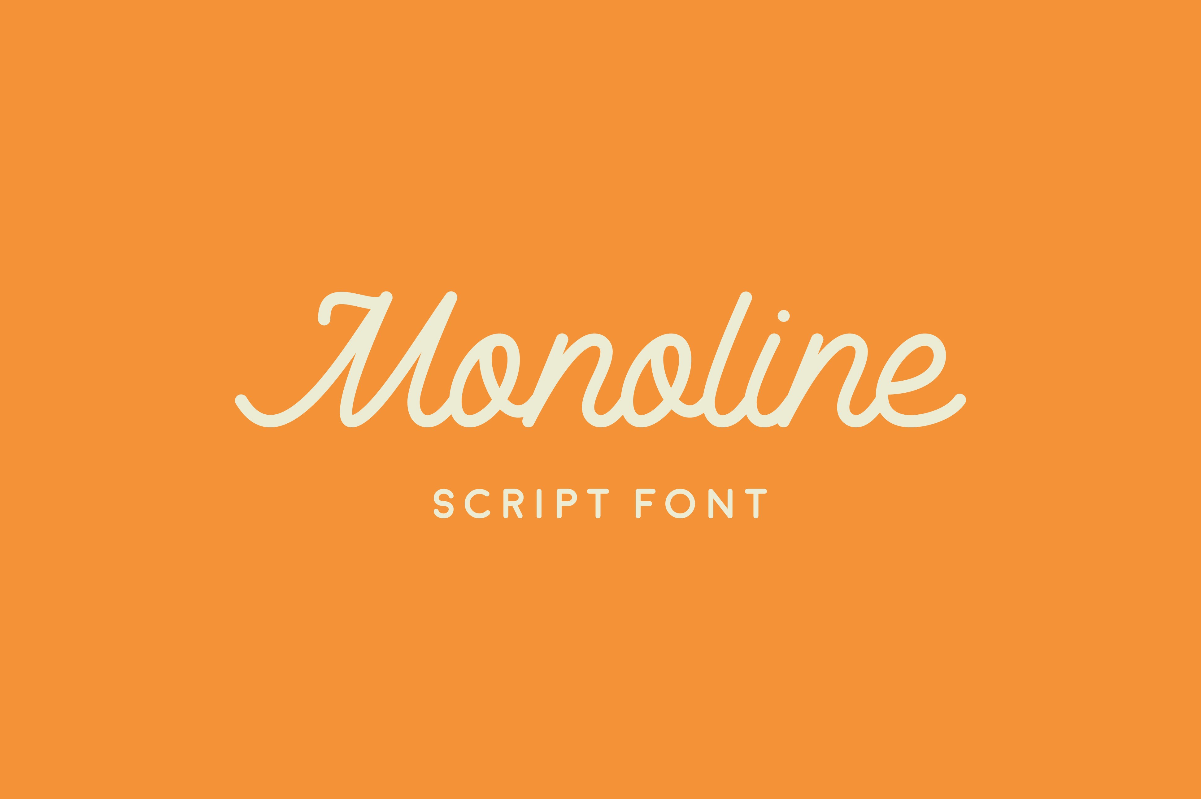 Przykładowa czcionka Monoline Script #1