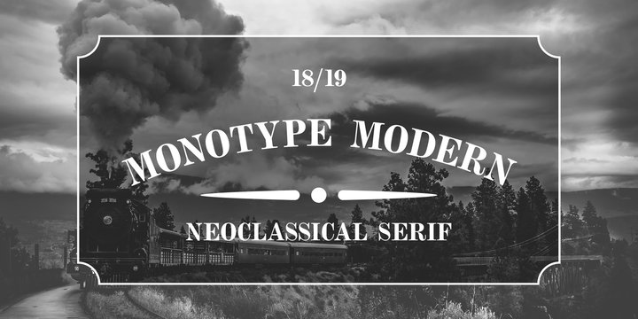 Przykładowa czcionka Monotype Modern #1
