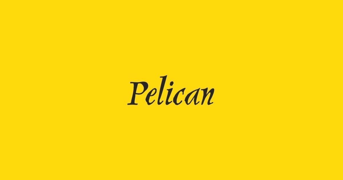 Przykładowa czcionka Pelican #1
