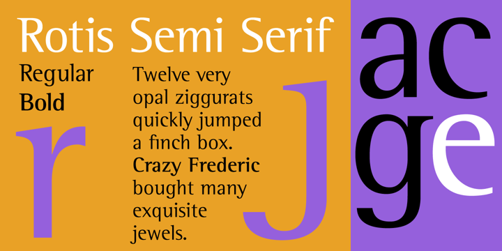 Przykładowa czcionka Rotis Semi Sans #1