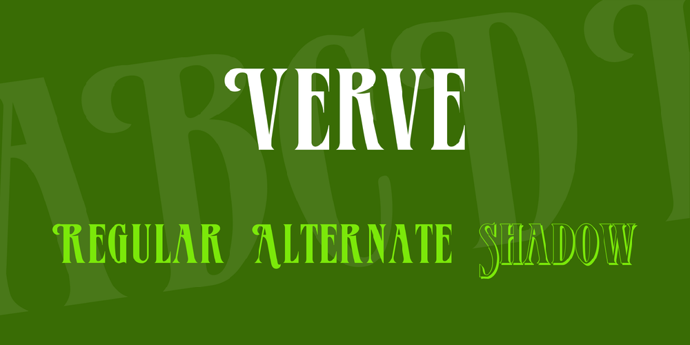 Przykładowa czcionka Verve #1