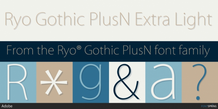 Przykładowa czcionka Ryo Gothic PlusN #1