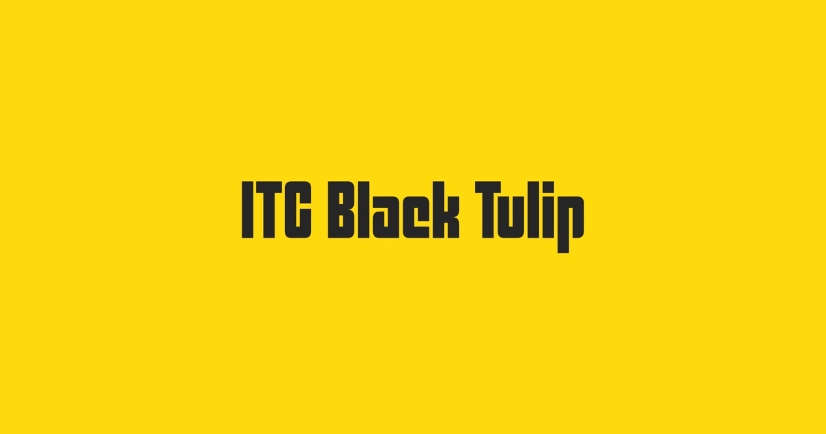 Przykładowa czcionka ITC Black Tulip #1