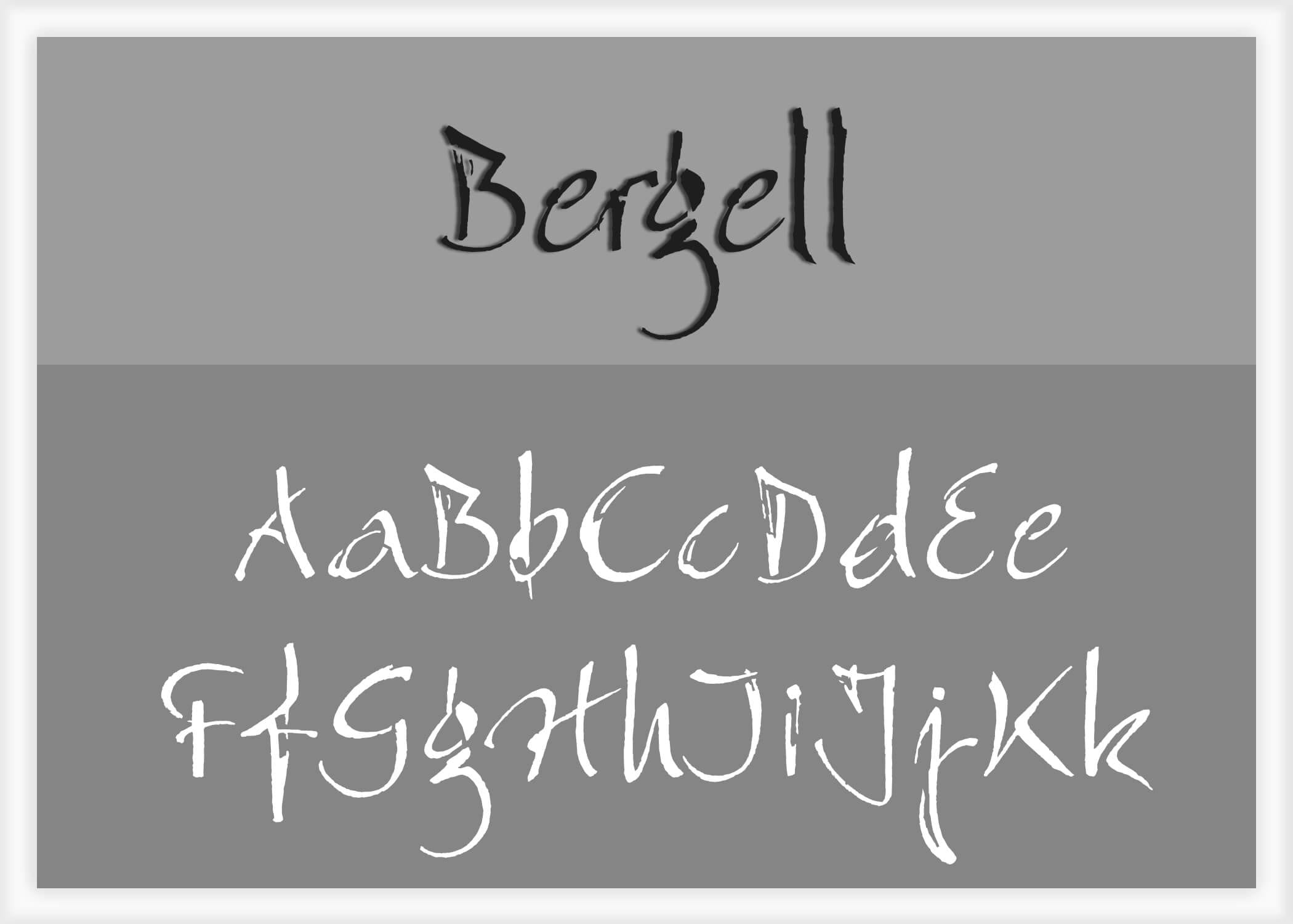 Przykładowa czcionka Bergell #1