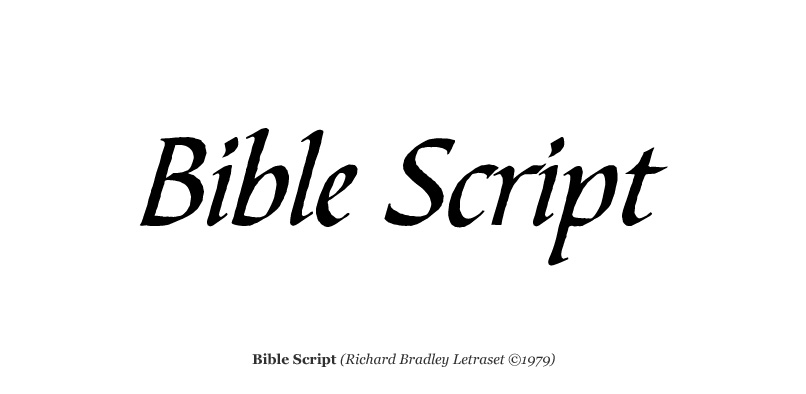 Przykładowa czcionka Bible Script #1