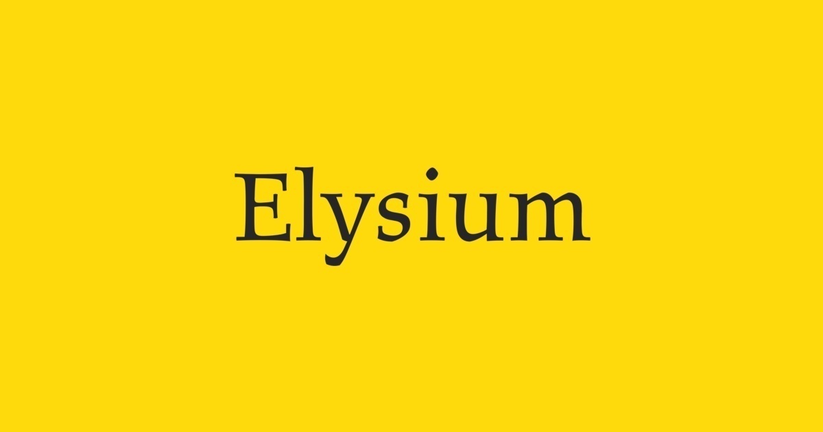 Przykładowa czcionka Elysium #1