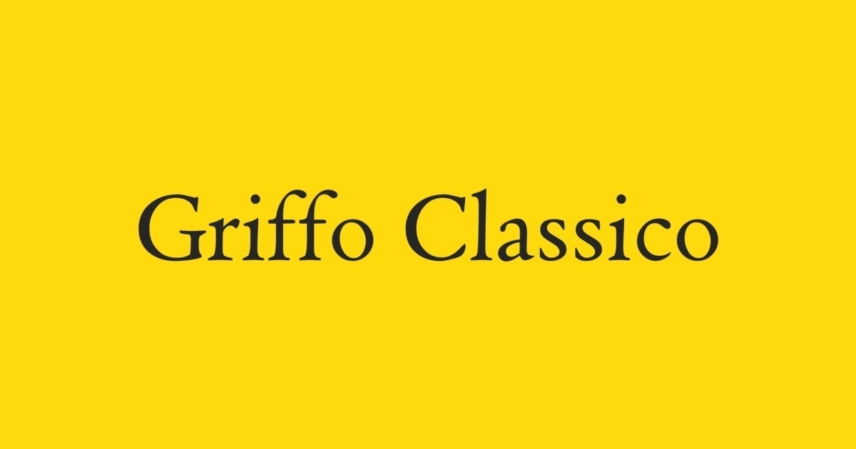 Przykładowa czcionka Griffo Classico #1