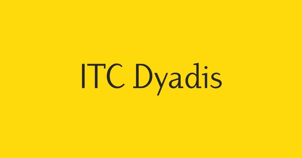 Przykładowa czcionka ITC Dyadis #1