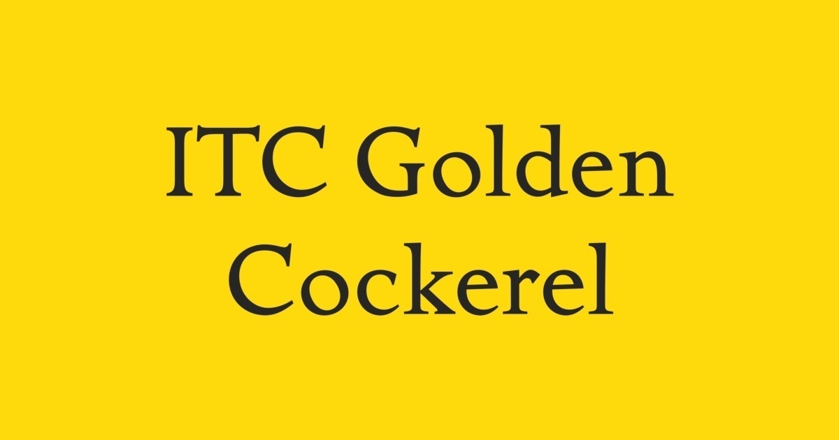 Przykładowa czcionka ITC Golden Cockerel #1