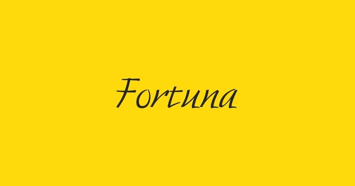 Przykładowa czcionka Fortuna #1