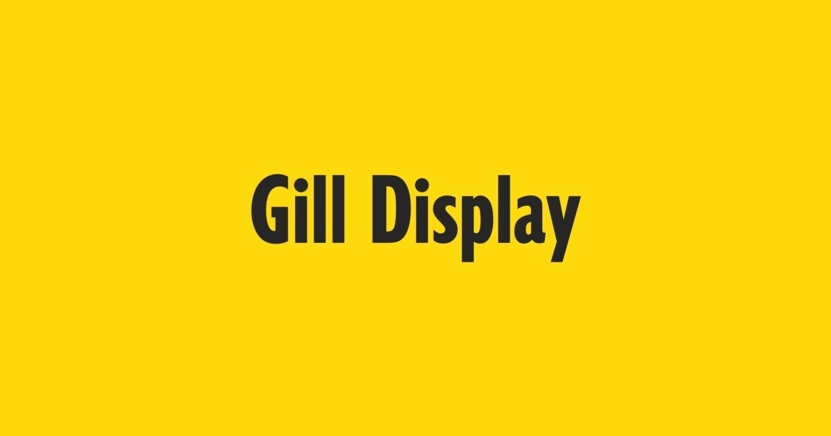 Przykładowa czcionka Gill Display Compressed #1
