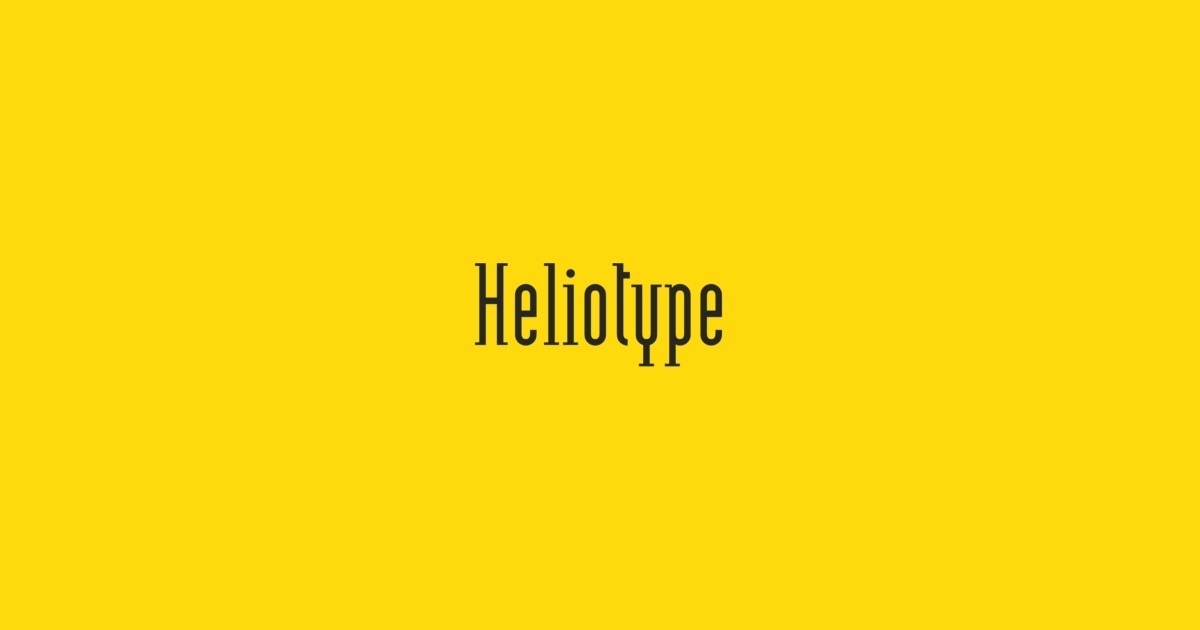 Przykładowa czcionka Heliotype #1