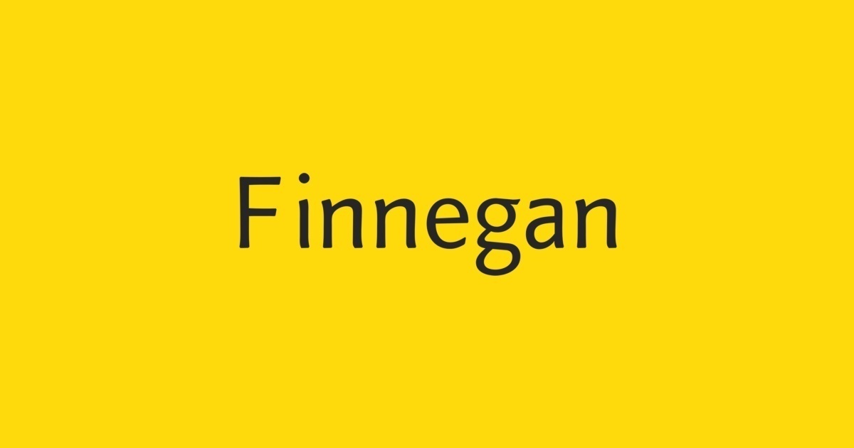 Przykładowa czcionka Finnegan #1