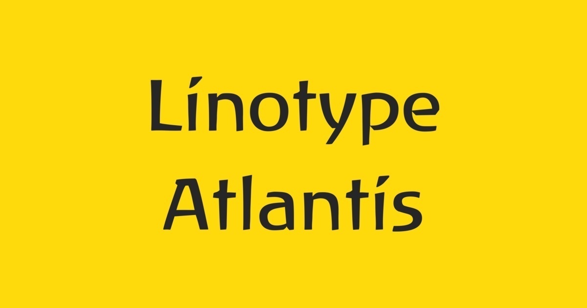 Przykładowa czcionka Linotype Atlantis #1