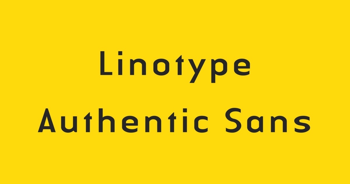 Przykładowa czcionka Linotype Authentic Sans #1