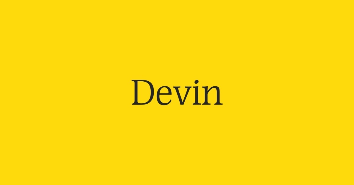 Przykładowa czcionka Devin #1