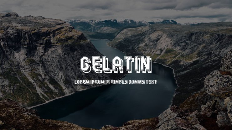 Przykładowa czcionka Gelatin #1