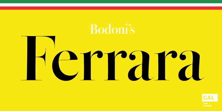 Czcionka Bodoni Ferrara Origin