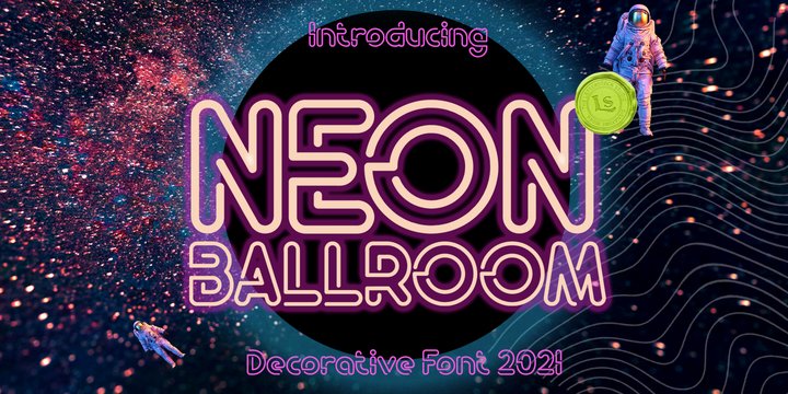 Przykładowa czcionka Neonballroom #1