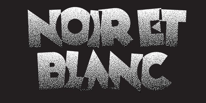 Przykładowa czcionka Noir et Blanc #1