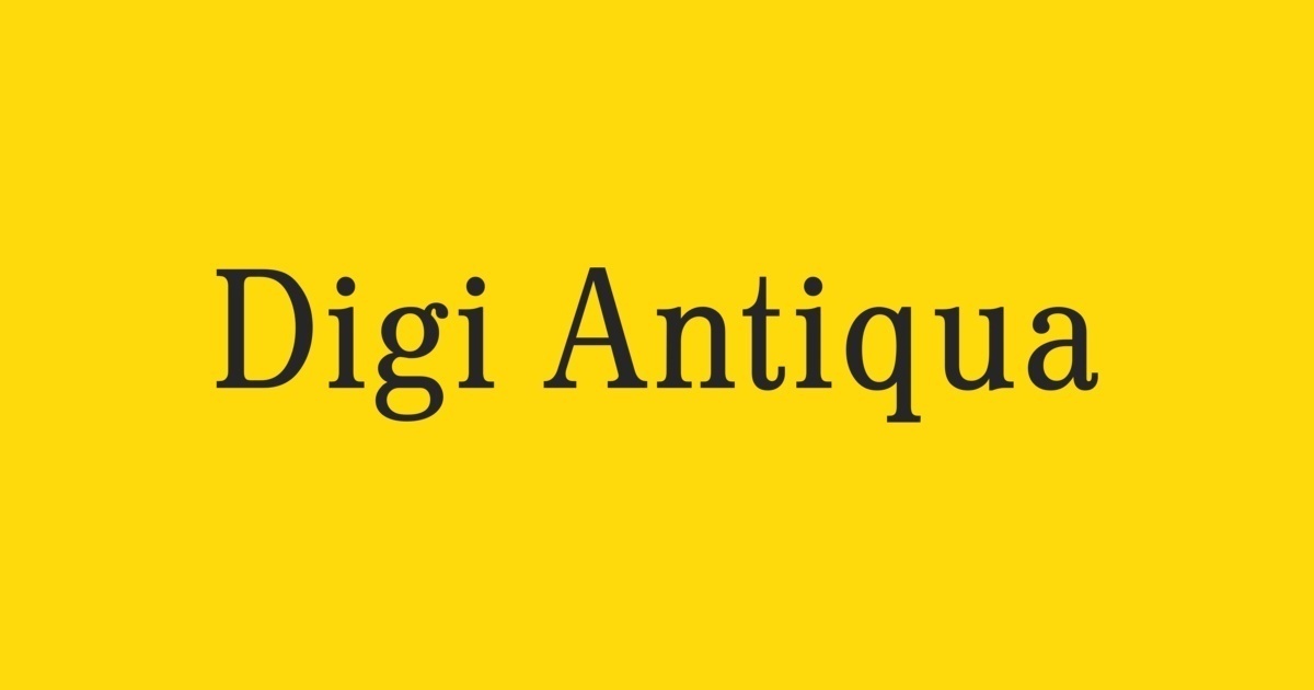 Przykładowa czcionka Digi Antiqua #1