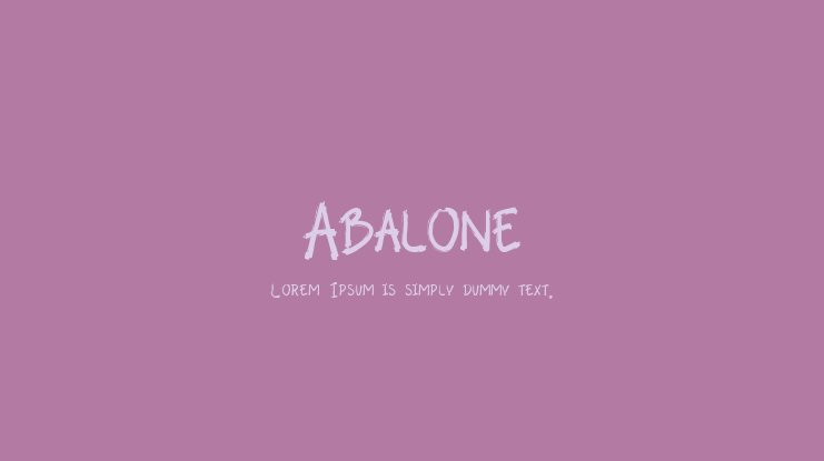 Przykładowa czcionka Abalone #1