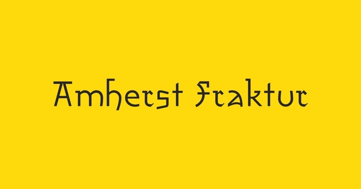 Przykładowa czcionka Amherst Fraktur #1