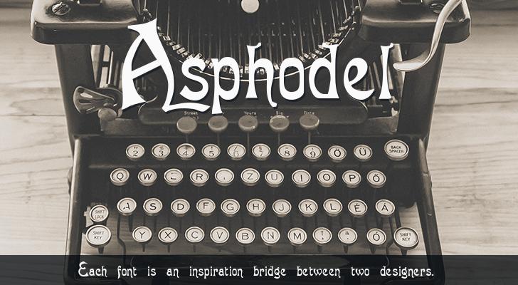 Przykładowa czcionka Asphodel #1
