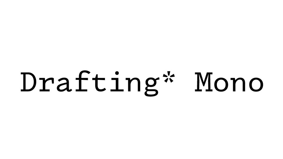 Przykładowa czcionka Drafting Mono #1