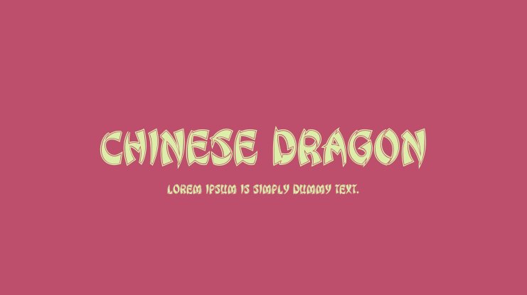 Przykładowa czcionka Chineze Dragon #1