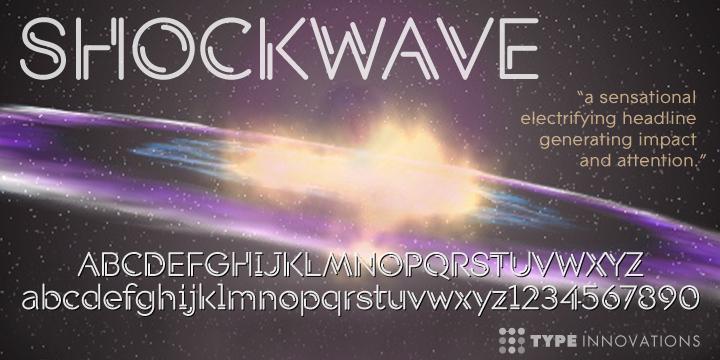 Przykładowa czcionka Shockwave #1