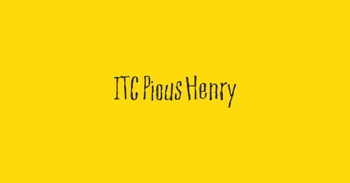 Przykładowa czcionka Pious Henry ITC #1