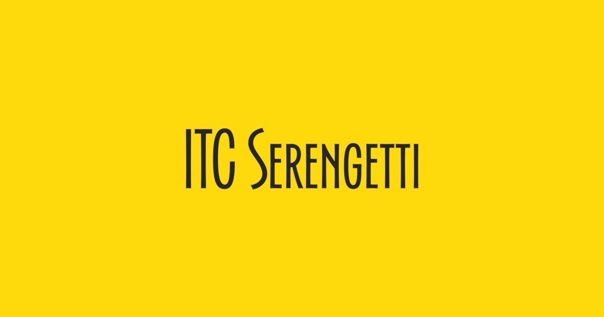 Przykładowa czcionka Serengetti ITC #1