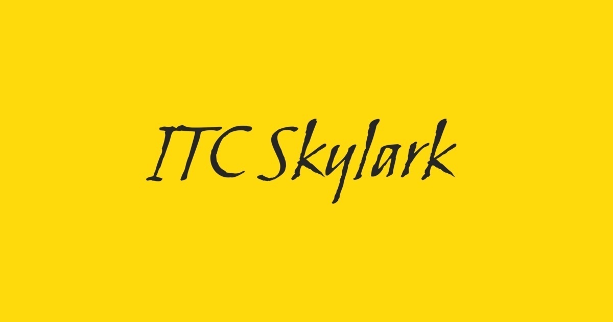 Przykładowa czcionka Skylark ITC #1