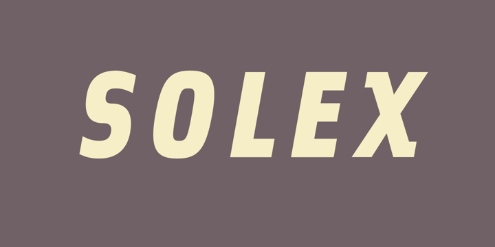 Przykładowa czcionka Solex #1