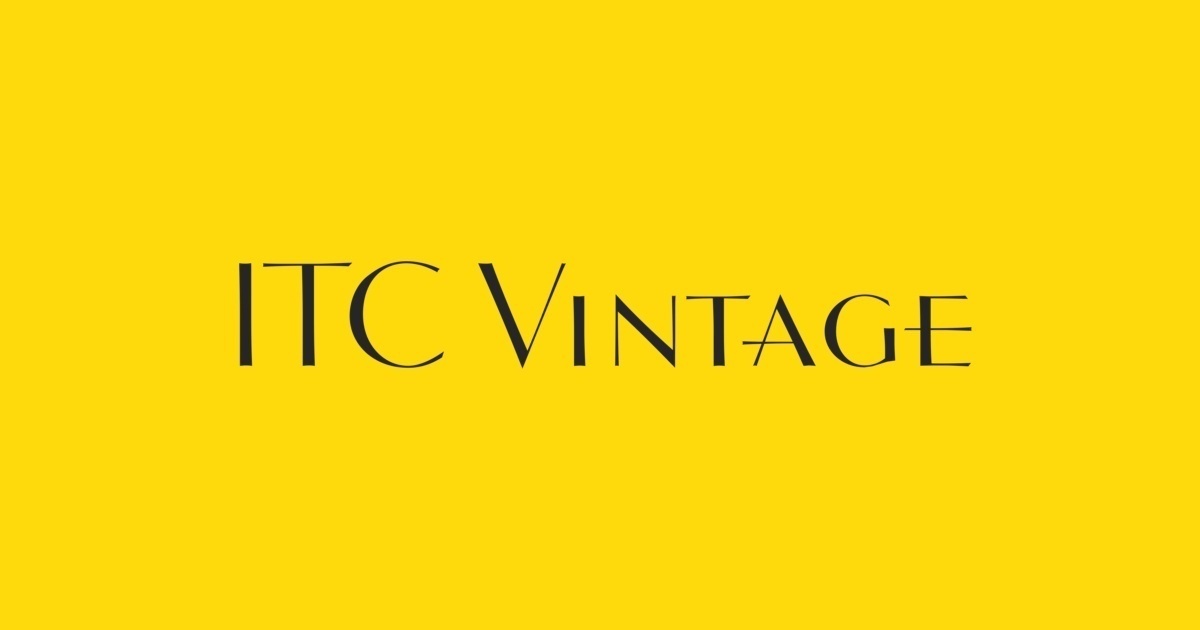Przykładowa czcionka Vintage ITC #1
