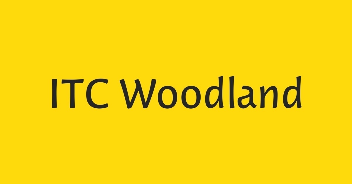 Przykładowa czcionka ITC Woodland #1