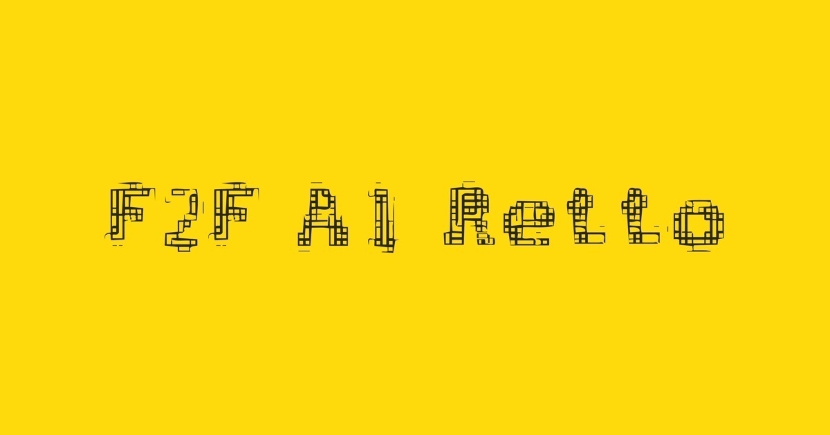 Przykładowa czcionka F2F Al Retto #1