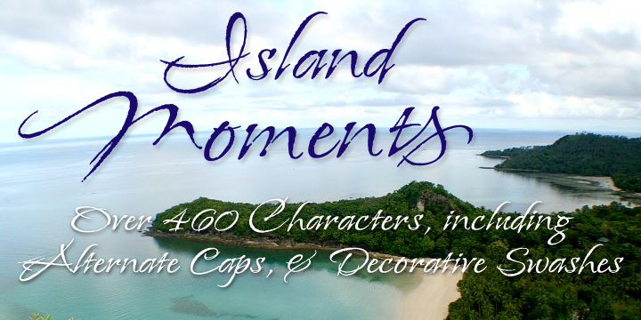 Przykładowa czcionka Island Moments #1