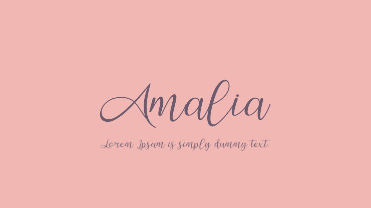 Przykładowa czcionka Amalia #1