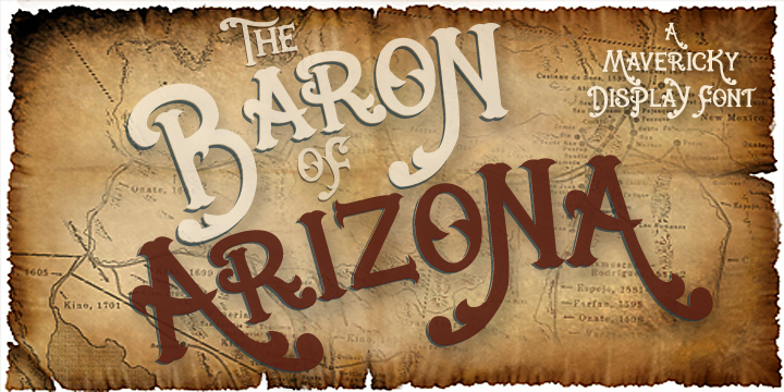 Przykładowa czcionka Baron Of Arizona #1