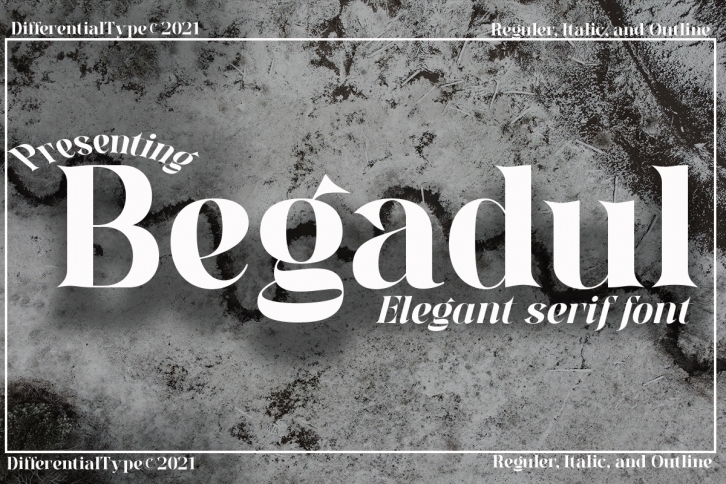 Przykładowa czcionka Begadul #1
