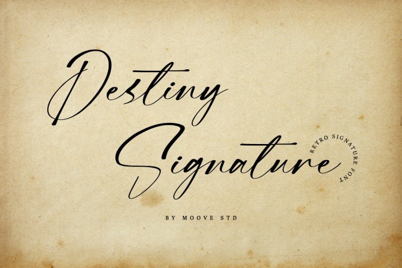 Przykładowa czcionka Destiny Signature #1